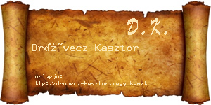 Drávecz Kasztor névjegykártya